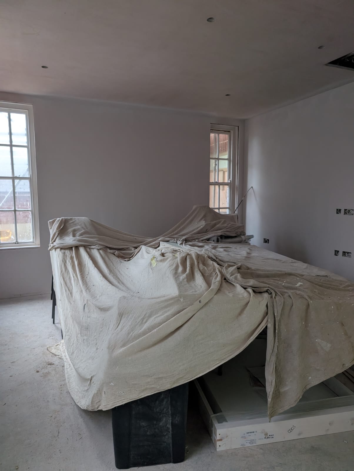 Fresh plaster in progress Norwich