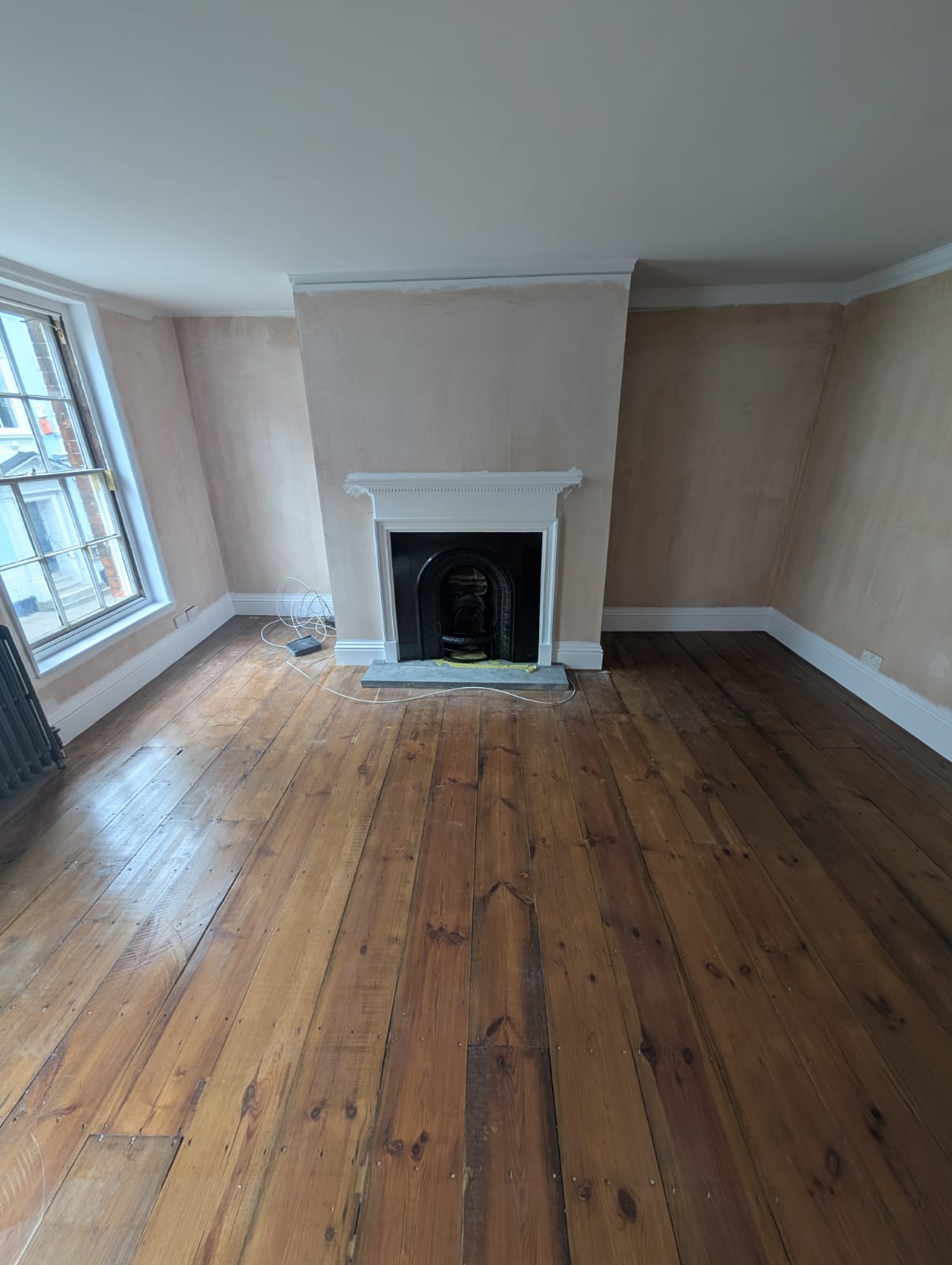 Living room plastering Norwich